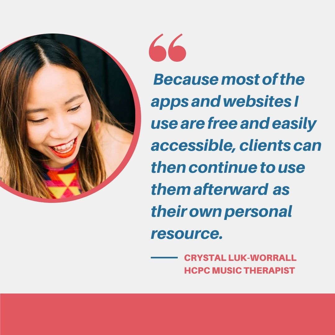 Crystal Luk-Worrall says " Because most of the apps and websites I use are free and easily accessible, clients can then continue to use them afterward  as their own personal resource."
